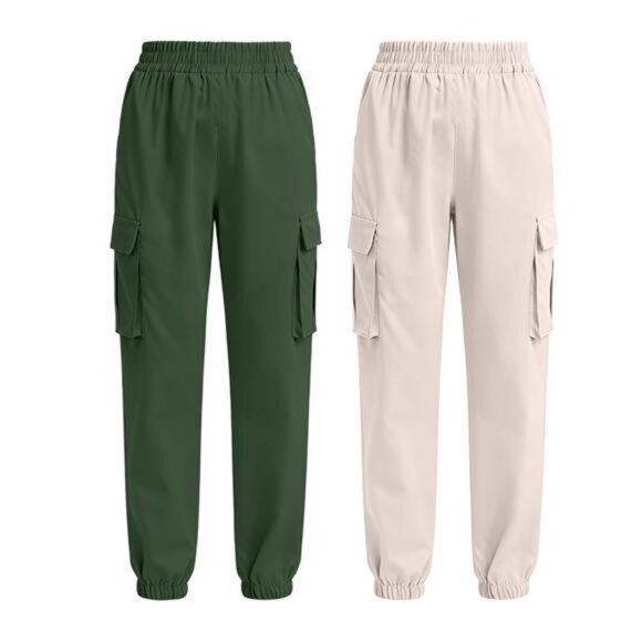 2 Piece Elastic Waist Cargo Pants - Picture 8 of 16